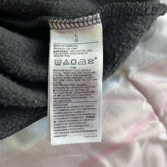 Mens Gap Arch Logo Sweatshirt - Size Large/ Cast Iron Grey - Picture 4 of 4